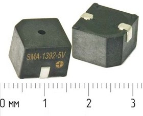 Излучатель звука магнитоэлектрический с генератором 5В, SMD 13x13мм и непрерывный звук 2.3кГц; SMD з