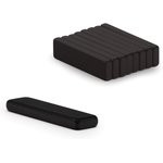 Неодимовый магнит прямоугольник 20х6х2 мм, черный