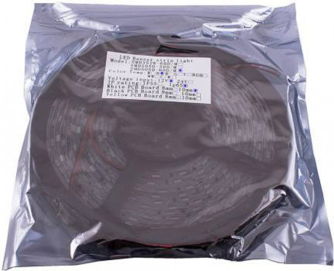 Светодиодная лента 500см, 300 SMD диодов 5050 синяя (катушка) белая основа S03201026 Светодиодная лента 500см, 300 SMD диодов 5050 синяя (катушка) белая основа S03201026