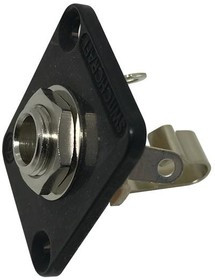 E11B, Phone Connectors 1/4"/2 COND MONO BLACK FINISH