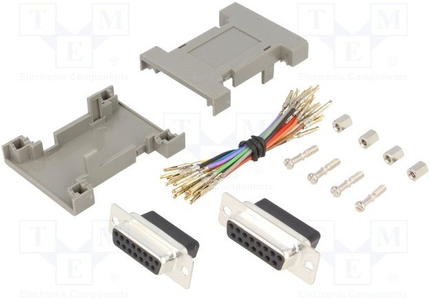 GA-1515-FF-LG-K, Переходник: адаптер, D-Sub 15pin "мама", с обеих сторон