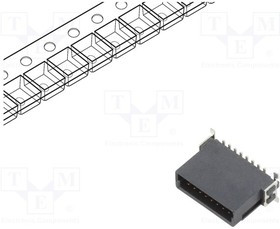 ESMCM16SGSSMTCPPT, Разъем: плата-плата, "папа", PIN: 16, 1,27мм, -55-125°C, термопласт
