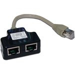 Адаптер Lanmaster TWT-Y-E2-E2-S (упак.:1шт) 1м черный