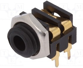 CL13845G, Телефонный аудио разъем, 3.5мм, моно, 2 контакт(-ов), Гнездо, Монтаж в Панель