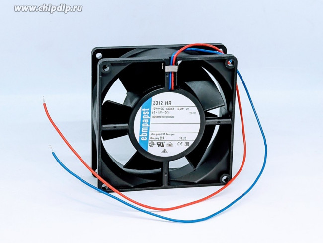 Вентилятор Ebmpapst 3312HR DC 12V 430mA 5,2W 92x32 2pin