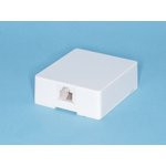 TJC6P4C-W, Розетка RJ-14 телефонная на стену, 1 гнездо , белая (SS324)