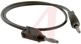 BU-2929-M-20-0, Test lead, 20A, 3kV, Black, 50cm Lead Length