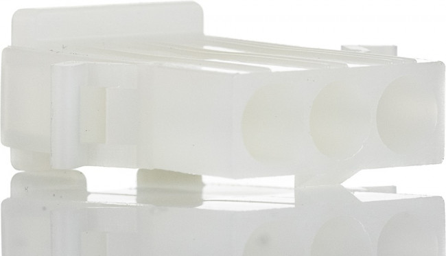 19-09-2038, STANDARD .093" Male Connector Housing, 6.7mm Pitch, 3 Way, 1 Row