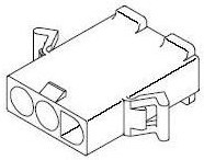 19-09-2038, STANDARD .093" Male Connector Housing, 6.7mm Pitch, 3 Way, 1 Row