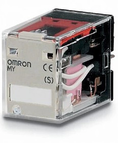 Реле серии MY-S, форма контактов 4PDT, напряжение питания 24 V AC MY4 24AC (S) Реле серии MY-S, форма контактов 4PDT, напряжение питания 24 V AC MY4 24AC (S)