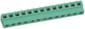 39880-4313, Fixed Terminal Blocks LOW PROFILE 5.08 13 LE 5.08 13 ASY GREEN