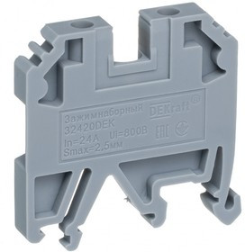 Зажим наборный ЗН-101 24А 2.5кв.мм сер. DEKraft 32420DEK