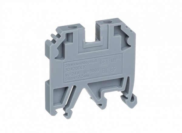Зажим наборный ЗН-101 24А 2.5кв.мм сер. DEKraft 32420DEK Зажим наборный ЗН-101 24А 2.5кв.мм сер. DEKraft 32420DEK