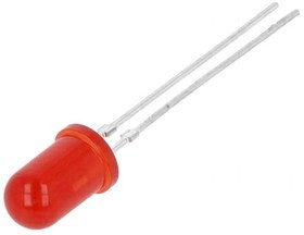 TLHR5400-AS12Z, LED; 5mm; red; 1.6?10mcd; 30°; Front: convex; 2?3V; Pitch: 2.54mm