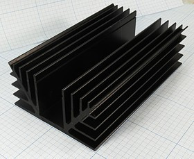Охладитель (радиатор охлаждения) 167x100x 50, тип E02, аллюминий, BLA232-167, черный