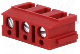 AK110/3DS-7,5-V/ROT, Зажимная рейка для печатных плат; угловой 90°; 7,5мм; на PCB
