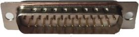 25 Way Panel Mount D-sub Connector Plug, 2.77mm Pitch
