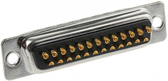 25 Way Panel Mount D-sub Connector Plug, 2.77mm Pitch