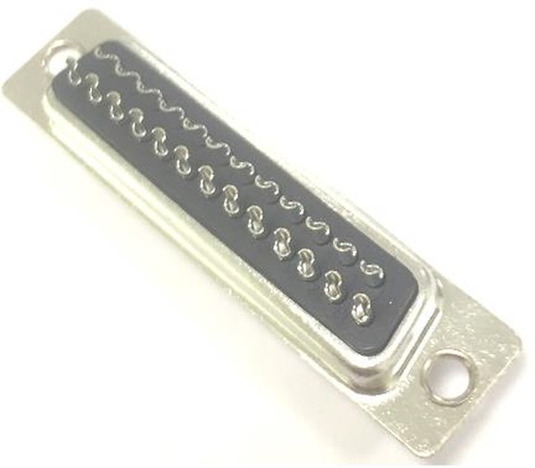 25 Way Panel Mount D-sub Connector Plug, 2.77mm Pitch