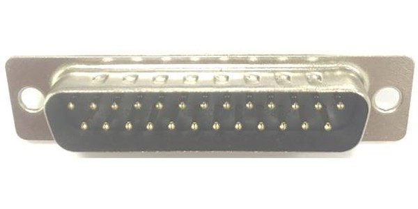 25 Way Panel Mount D-sub Connector Plug, 2.77mm Pitch
