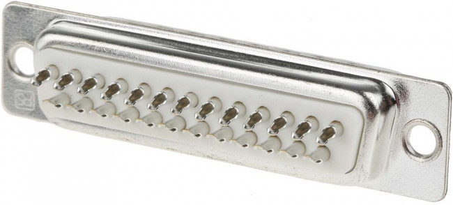 25 Way Panel Mount D-sub Connector Plug, 2.77mm Pitch