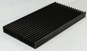 Радиатор охлаждения 250x132x 20, F37, Al, черный, BLA277-250