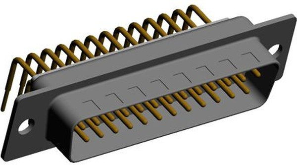 774-E25-113R001, D-Sub Standard Connectors IP67 25P MALE CONN R/A .370" FP