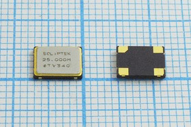 Кварцевый генератор 25000, SMD07050C4, 3,3В, EC2600, CM Кварцевый генератор 25000, SMD07050C4, 3,3В, EC2600, CM