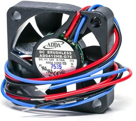 AD0412HB-G76-LF, DC Fans DC Axial Fan, 40x40x10mm, 12VDC, 6.7CFM, High Speed, Ball Bearing