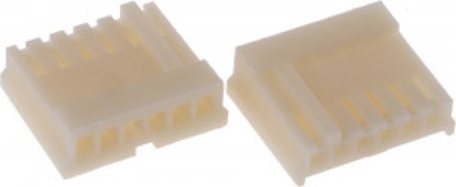 171822-6, WTB CONN, RCPT, 6POS, 1ROW, 2.5MM