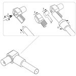 05-2062, FD-2432, TV гнездо угловое на кабель под винт