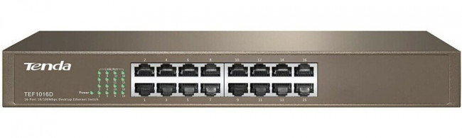 Коммутатор 16PORT 10/100M TEF1016D TENDA Коммутатор 16PORT 10/100M TEF1016D TENDA