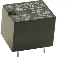 833H-1C-C 12VDC, Реле 1 переключ. 12VDC, 7A/250V SPDT