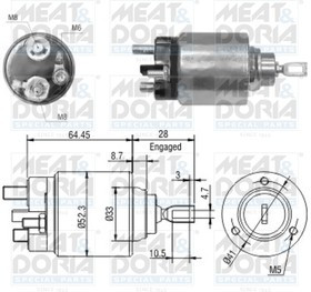 46040, Реле втягивающее стартера