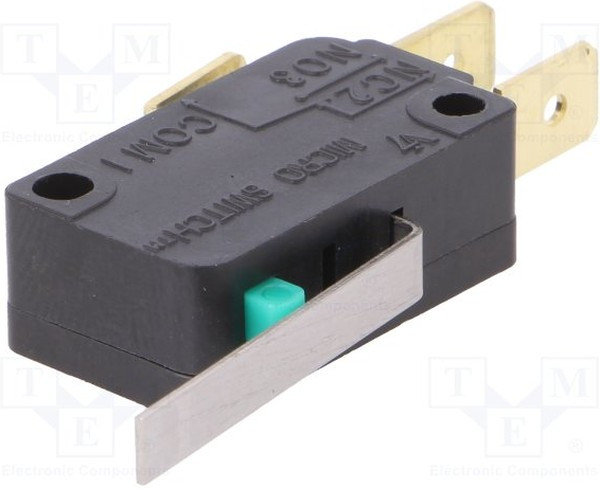 V7-3S17E9-022, Switch Snap Action N.O./N.C. SPDT Straight Lever 0.1A 250VAC 0.27N Screw Mount Quick Connect