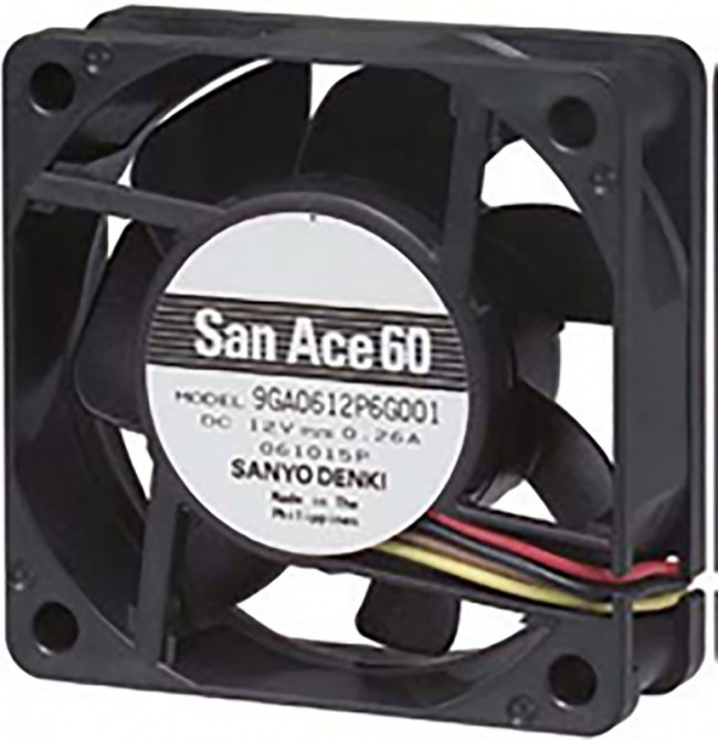 9GA0612P6G001, 9GA Series Axial Fan, 12 V dc, DC Operation, 52.8m³/h, 3.12W, 260mA Max, 60 x 60 x 20mm