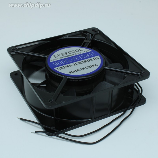 EC1238A2HBL-7, Вентилятор 220В, 120х120х38мм гибкий вывод , подш. качения, 2500 об/мин