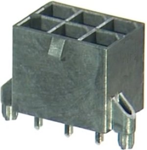 172065-0008, Mega-Fit Series Straight Through Hole PCB Header, 8 Contact(s), 5.7mm Pitch, 2 Row(s), Shrouded 172065-0008, Mega-Fit Series Straight Through Hole PCB Header, 8 Contact(s), 5.7mm Pitch, 2 Row(s), Shrouded