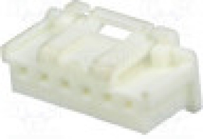 5023510600, Conn Housing RCP 6 POS 2mm Crimp ST Cable Mount Natural DuraClik Bag