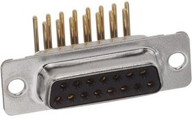 L77DA15SC, D-Sub Standard Connectors 15P Size A Female Right Angle D Series
