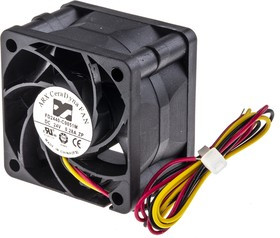 FD2440-C0051M2AL, CeraDyna Series Axial Fan, 24 V dc, DC Operation, 28.3m³/h, 5.76W, 240mA Max, 40 x 40 x 28mm