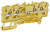2002-1406, 4-пров. проходная клемма, 0,25 - 2,5 (4) мм2, жёлтая