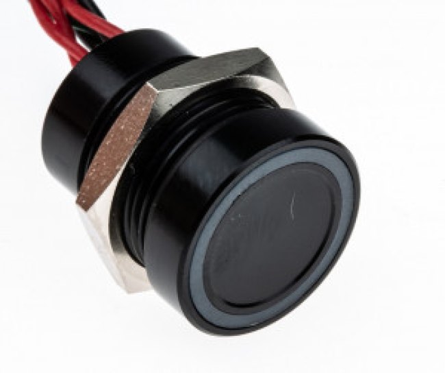 PBAR1AF2000A2A, Illuminated Piezo Switch, Momentary, Pulse, SPST, IP68, Through Hole, 200 mA @ 24 V dc, -40 +75°C PBAR1AF2000A2A, Illuminated Piezo Switch, Momentary, Pulse, SPST, IP68, Through Hole, 200 mA @ 24 V dc, -40 +75°C