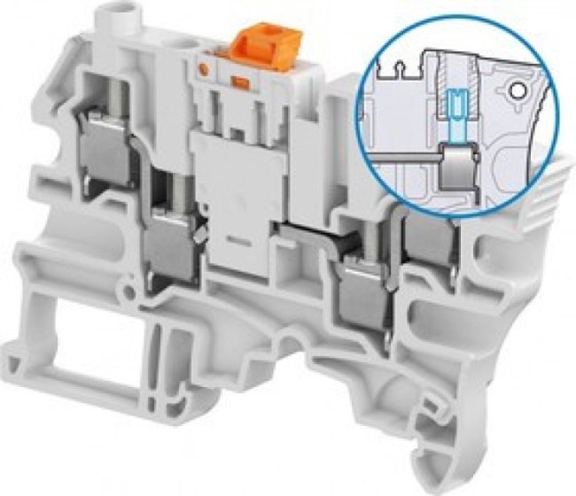Клемма ZS6-S-4S-T2/6 винтовой зажим, с ножевым расцепителем, 4 конт, 2 тест. гнезда, 27А, 500В Клемма ZS6-S-4S-T2/6 винтовой зажим, с ножевым расцепителем, 4 конт, 2 тест. гнезда, 27А, 500В