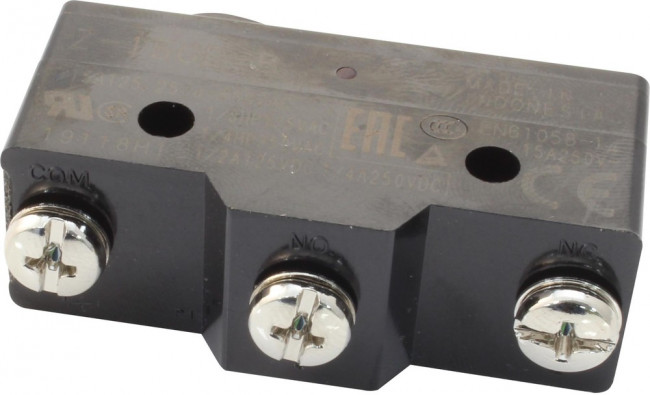 Z-15GD-B, Микропереключатель, Стандартный, Короткий Пружинный Плунжер, SPDT, Винт, 15 А, 250 В DC