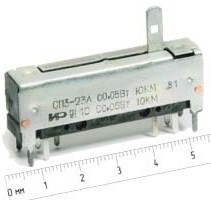 Резистор переменный движковый 470 \А\50мм\4x18\СП3-23Л; №7307 РПдвиж 470 \А\50мм\4x18\СП3-23Л\