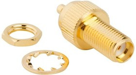 242193, RF Adapters - Between Series SMA JACK-MMCX PLUG BULKHEAD ADAPTER