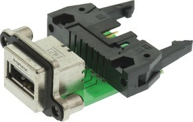 MUSBA21130, Right Angle, Through Hole, Socket Type A USB Connector