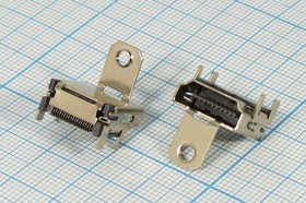 № 2759 гн HDMI\19C4HP\плат SMD\угл 1отв h7,0\HDMI7006