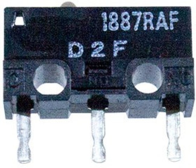 D2F, микропереключатель угловой 3А/125В АС D2F, микропереключатель угловой 3А/125В АС